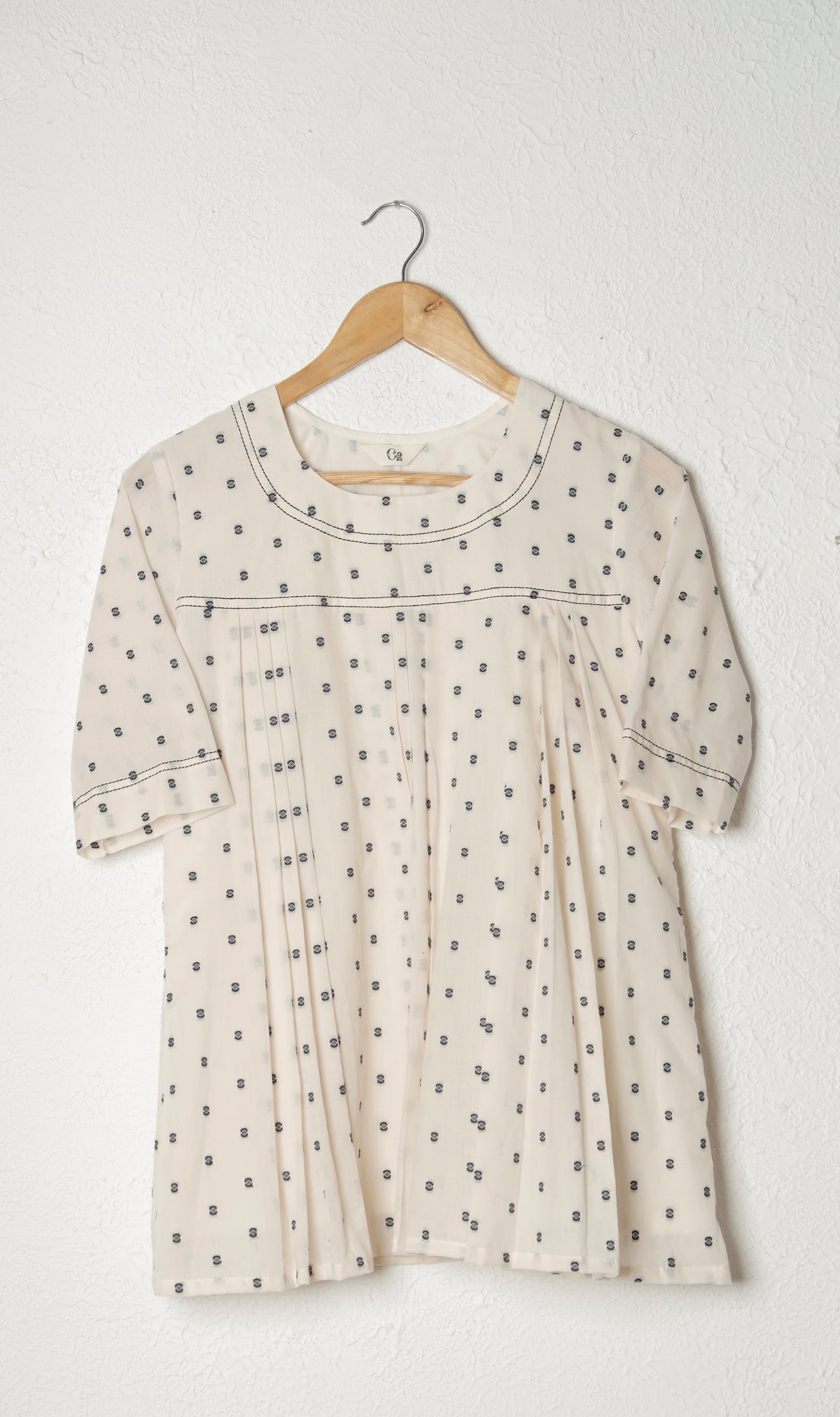 Beige Woven Handloom Top