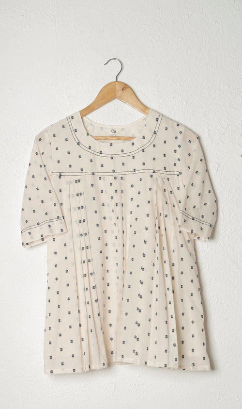 Beige Woven Handloom Top