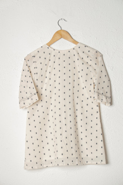 Beige Woven Handloom Top