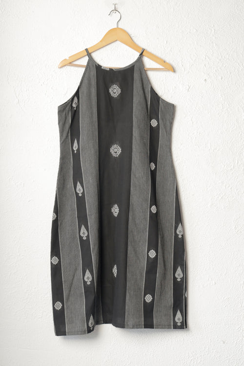 Black Handloom Cotton Dress
