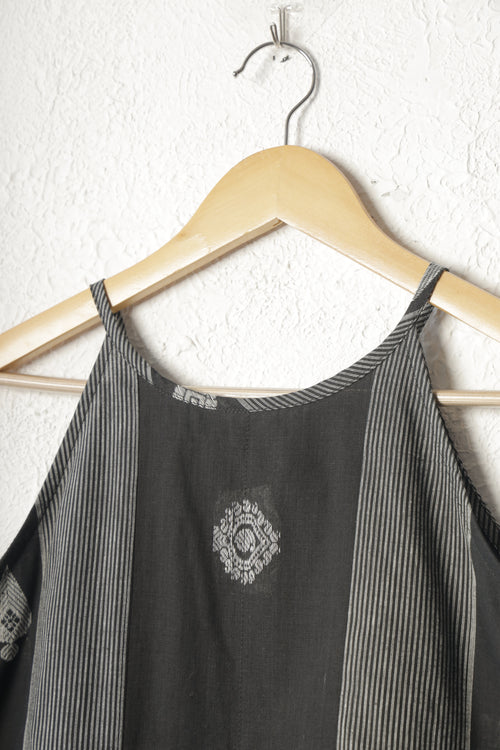 Black Handloom Cotton Dress