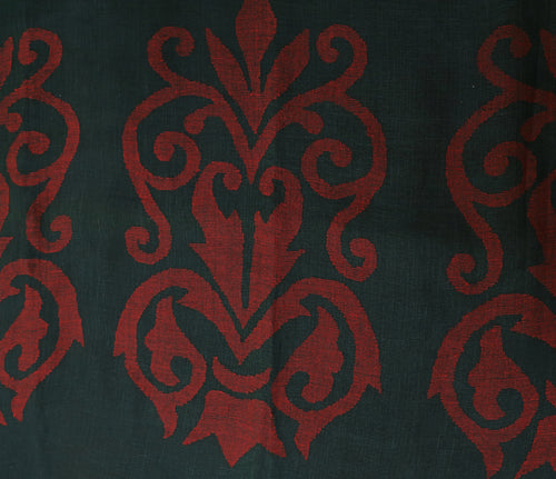 Black Linen Cotton Handloom Sari