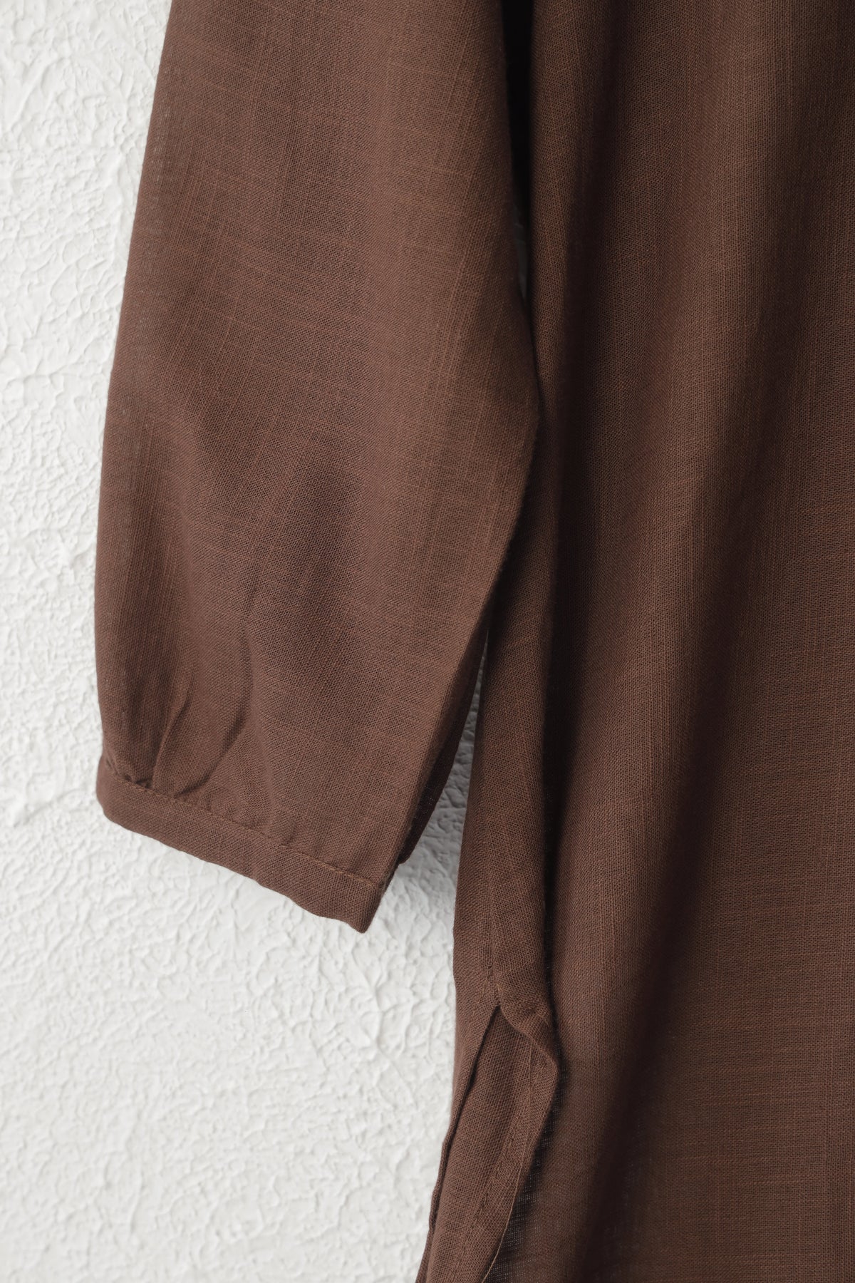 Chocolate Brown Solid Cotton co-ord set