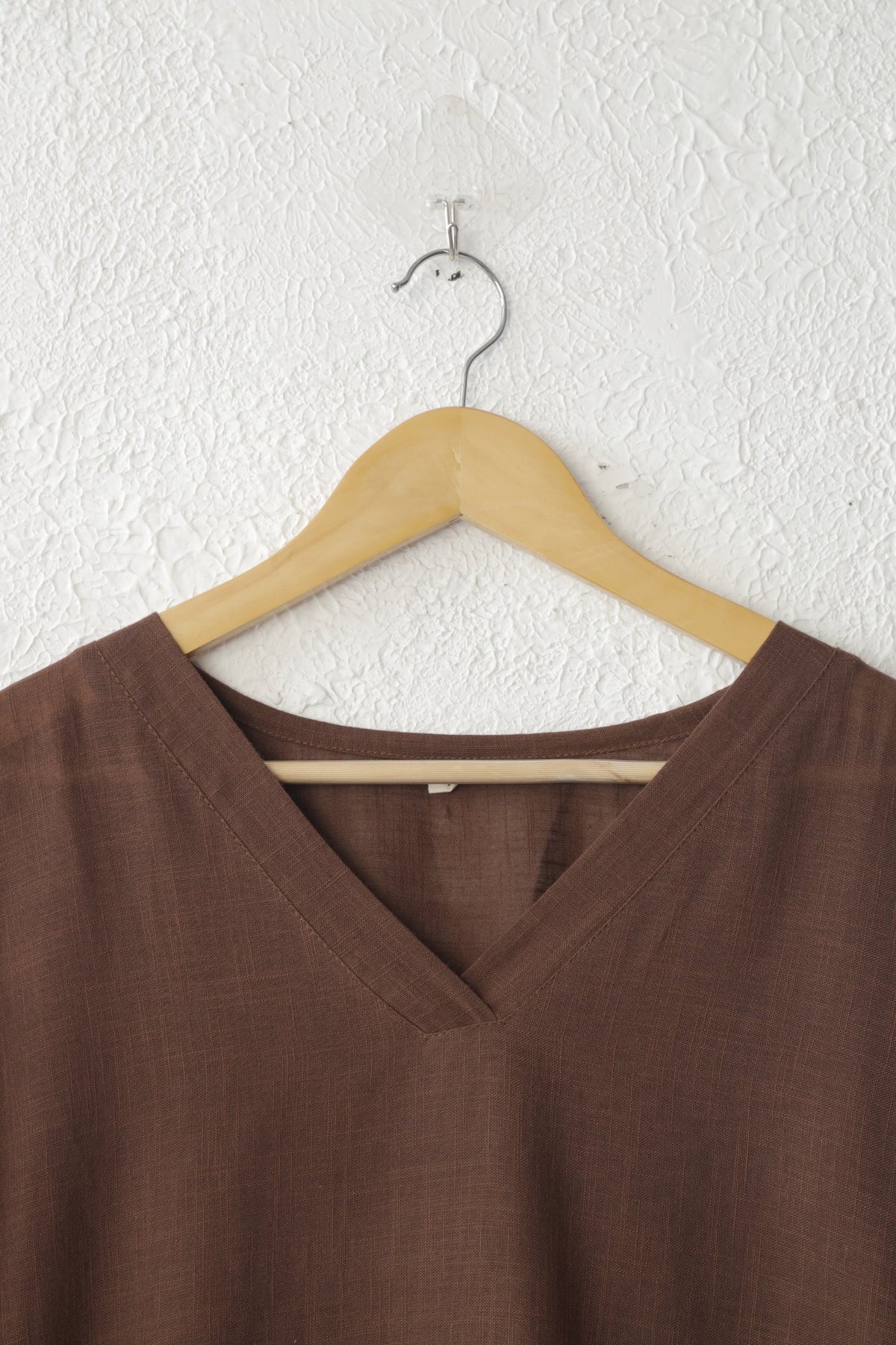Chocolate Brown Solid Cotton co-ord set