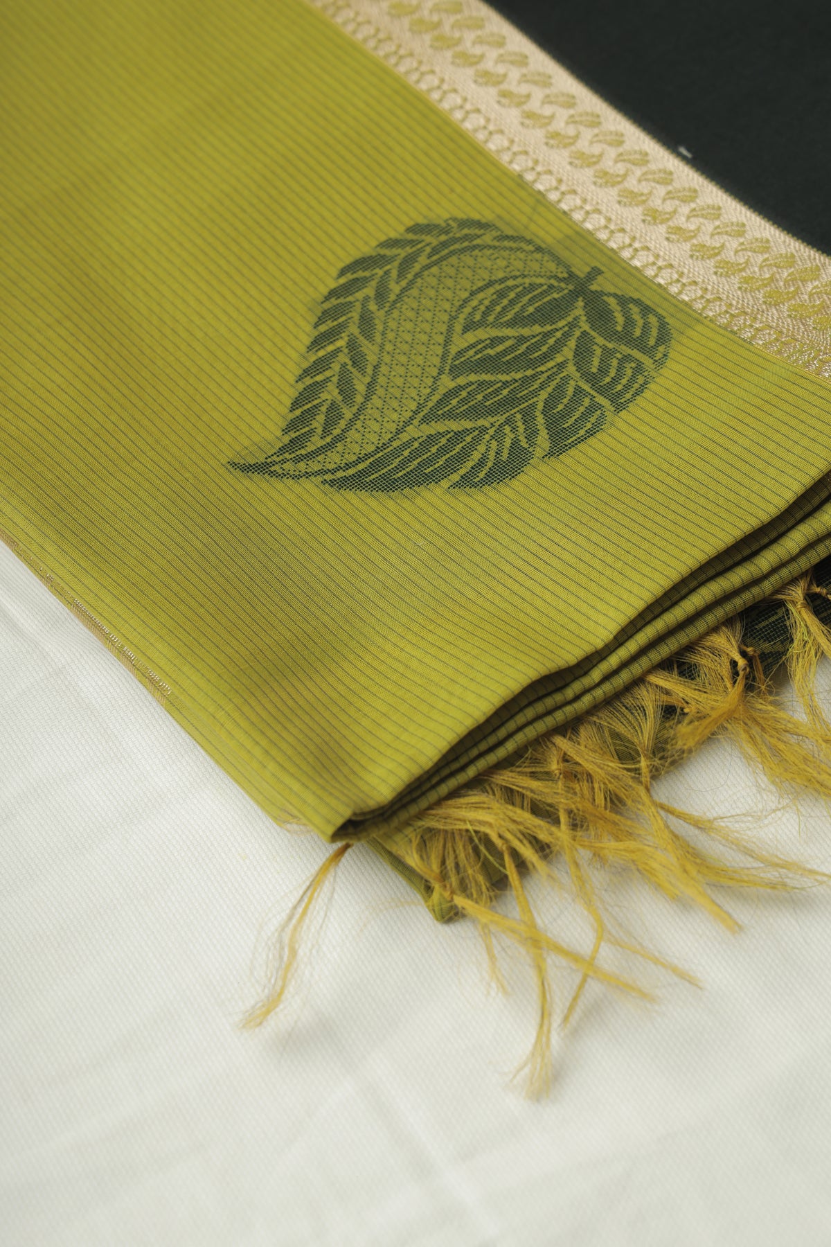 Green Cotton Loom Sari