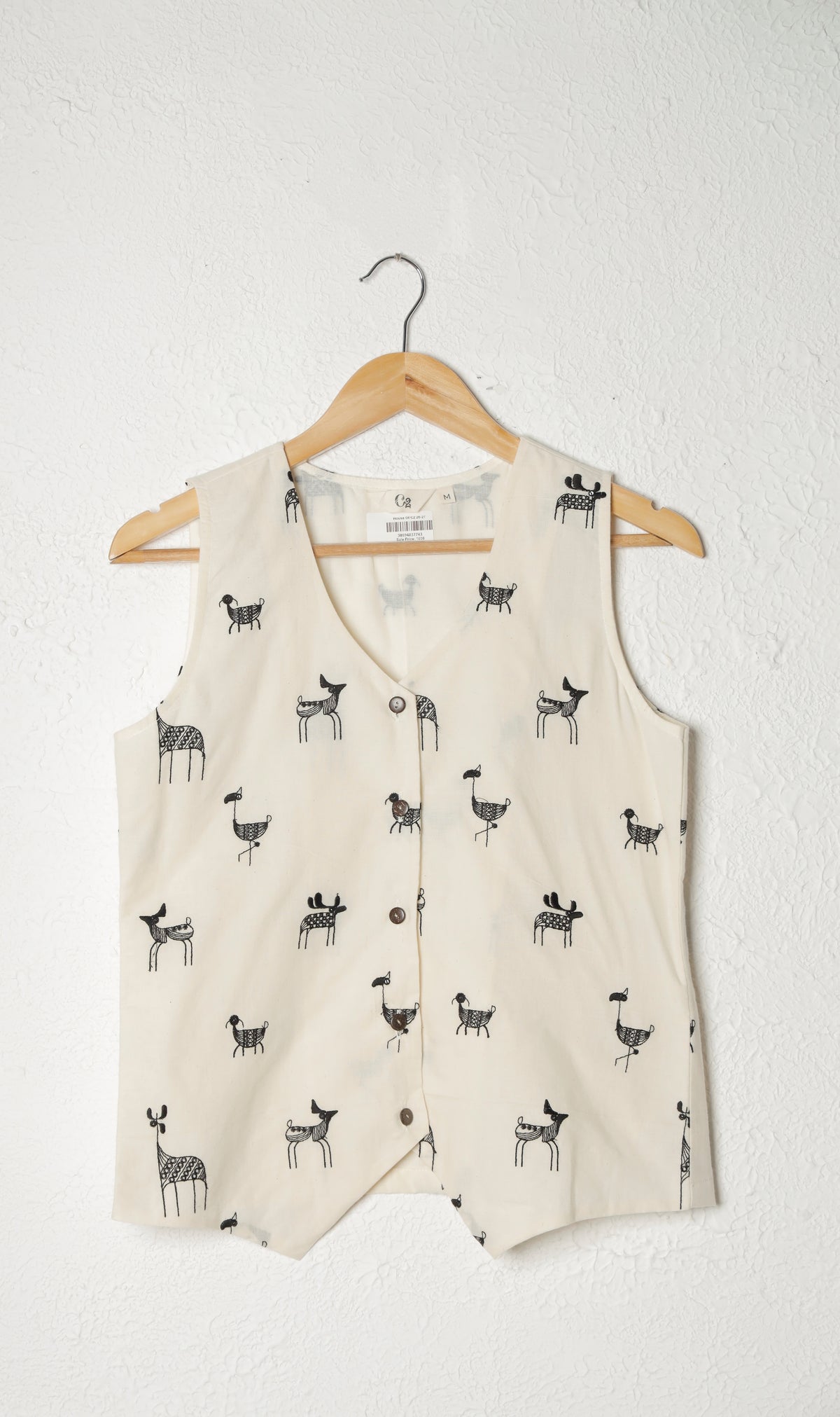 Off-White Embroidered Cotton Jacket