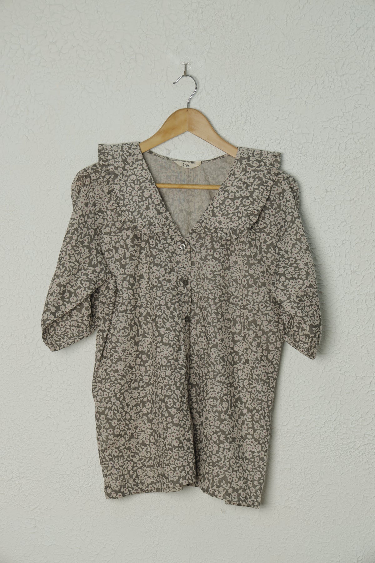 Light Brown Printed Cotton Shirt