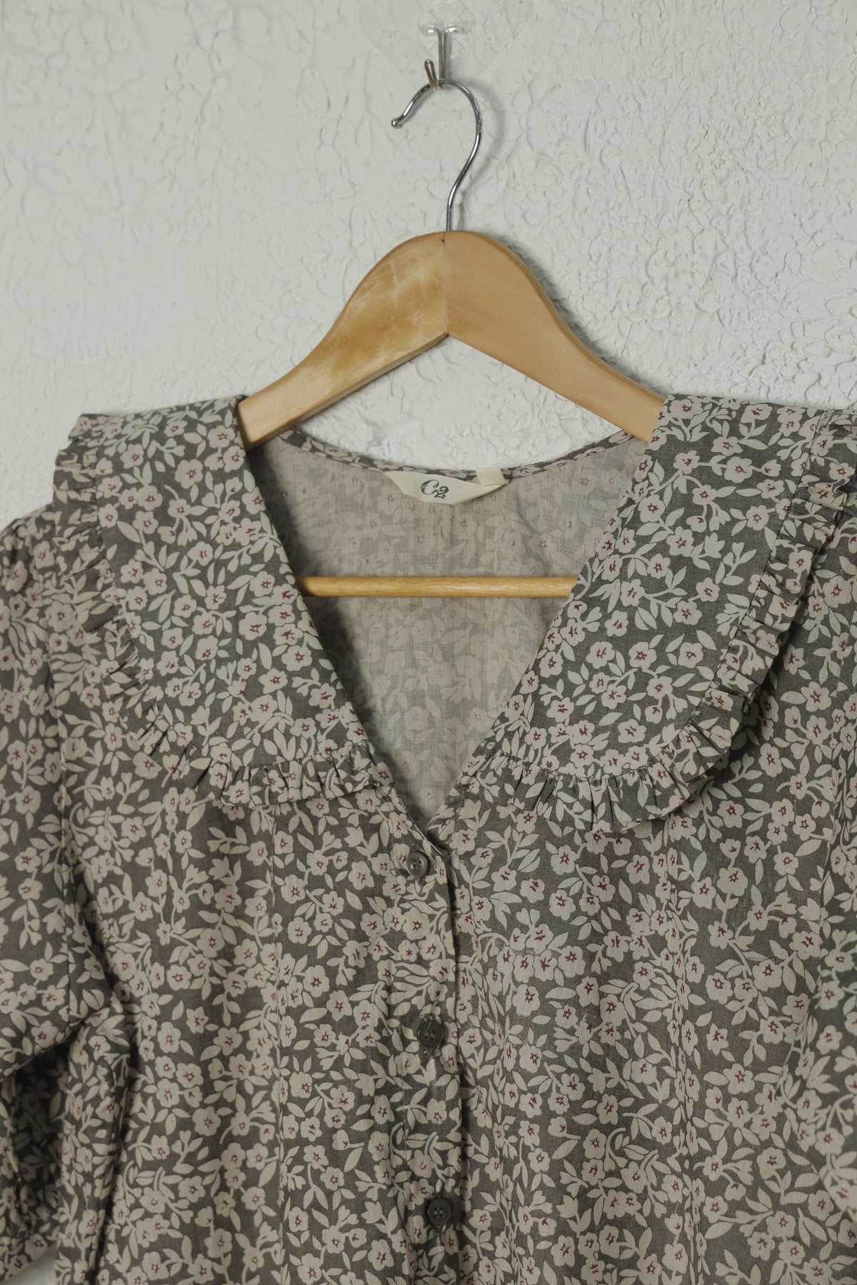 Light Brown Printed Cotton Shirt