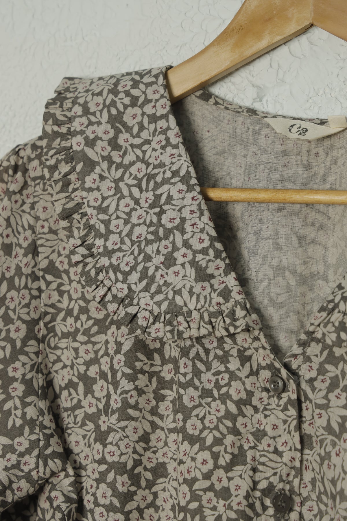 Light Brown Printed Cotton Shirt