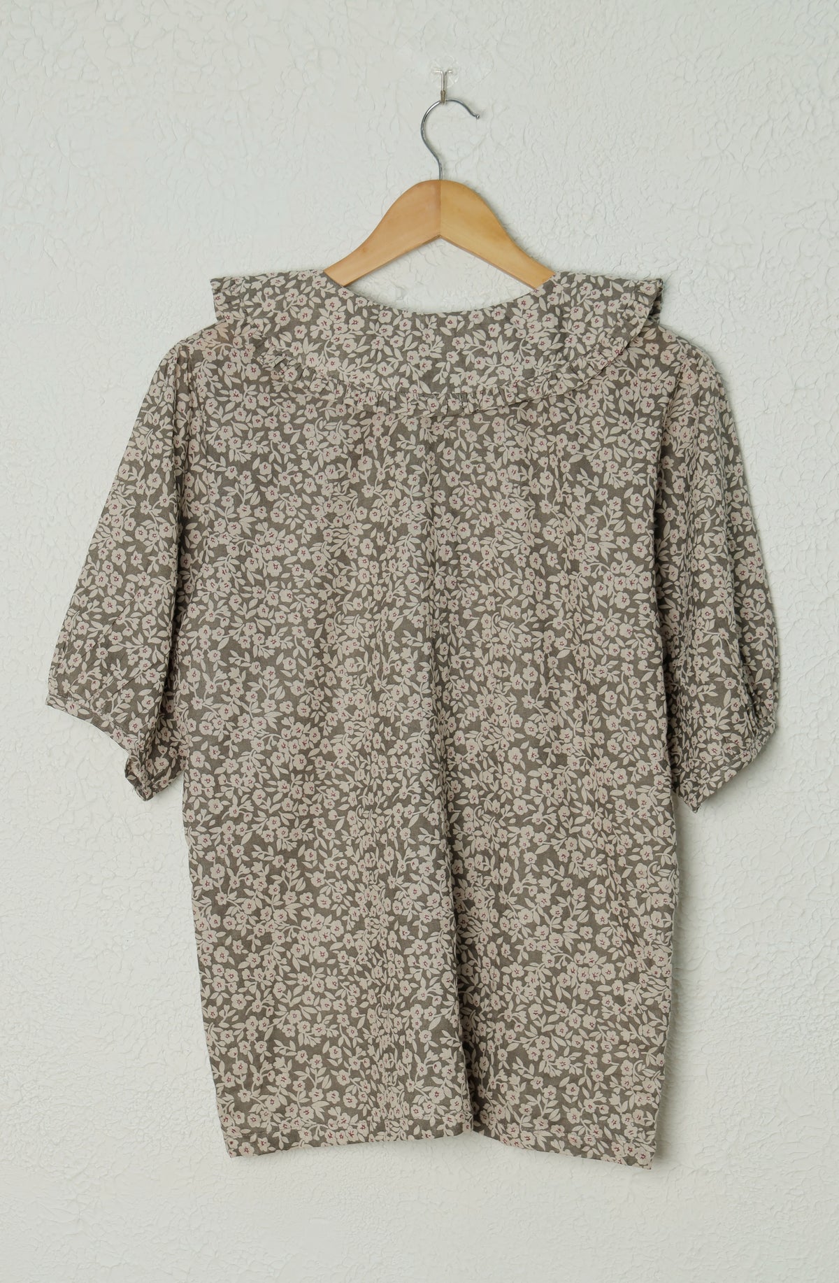 Light Brown Printed Cotton Shirt
