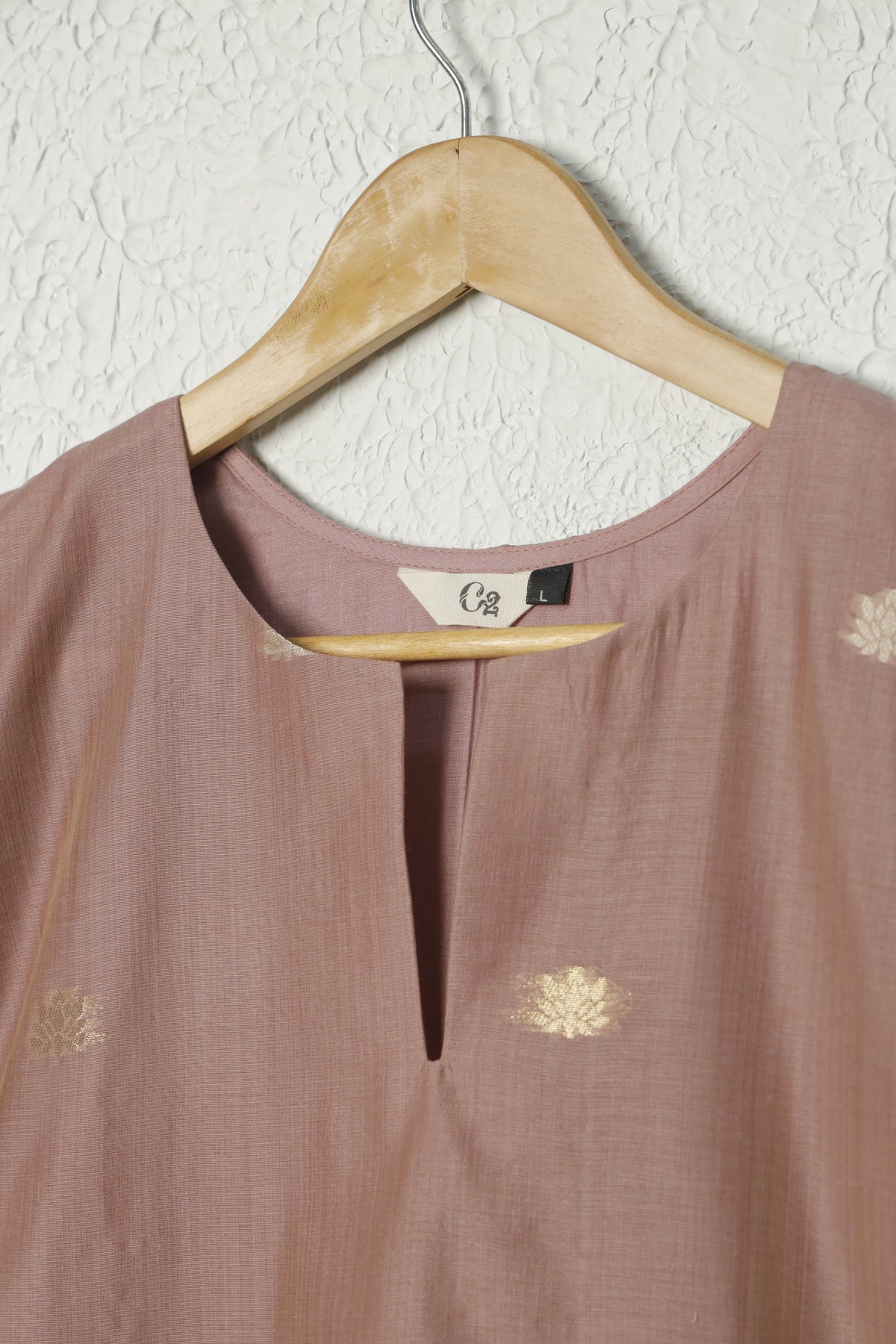 Light Pink Jamdani Handloom Kurta Set with Dupatta