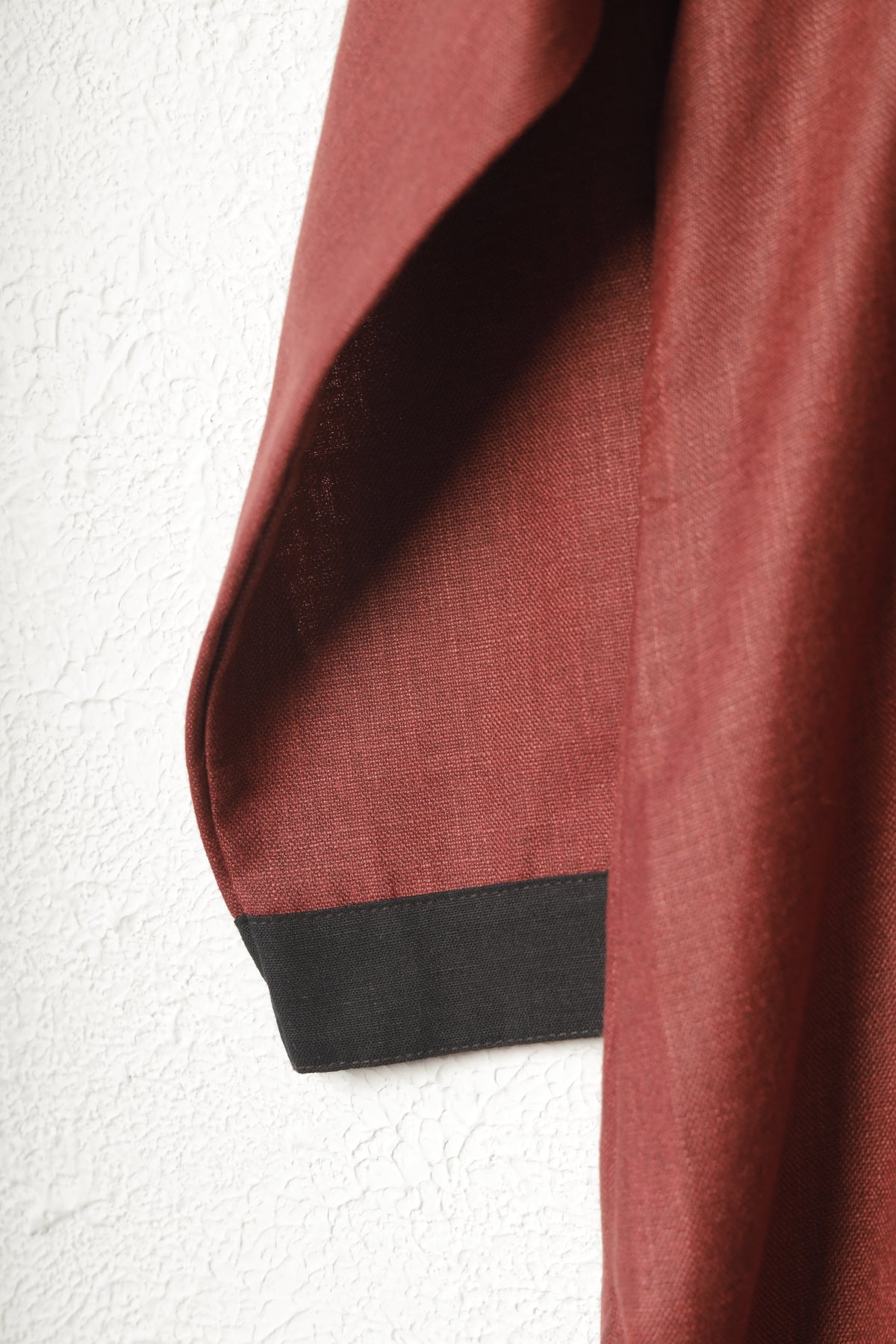 Maroon Solid Linen Kurta Set