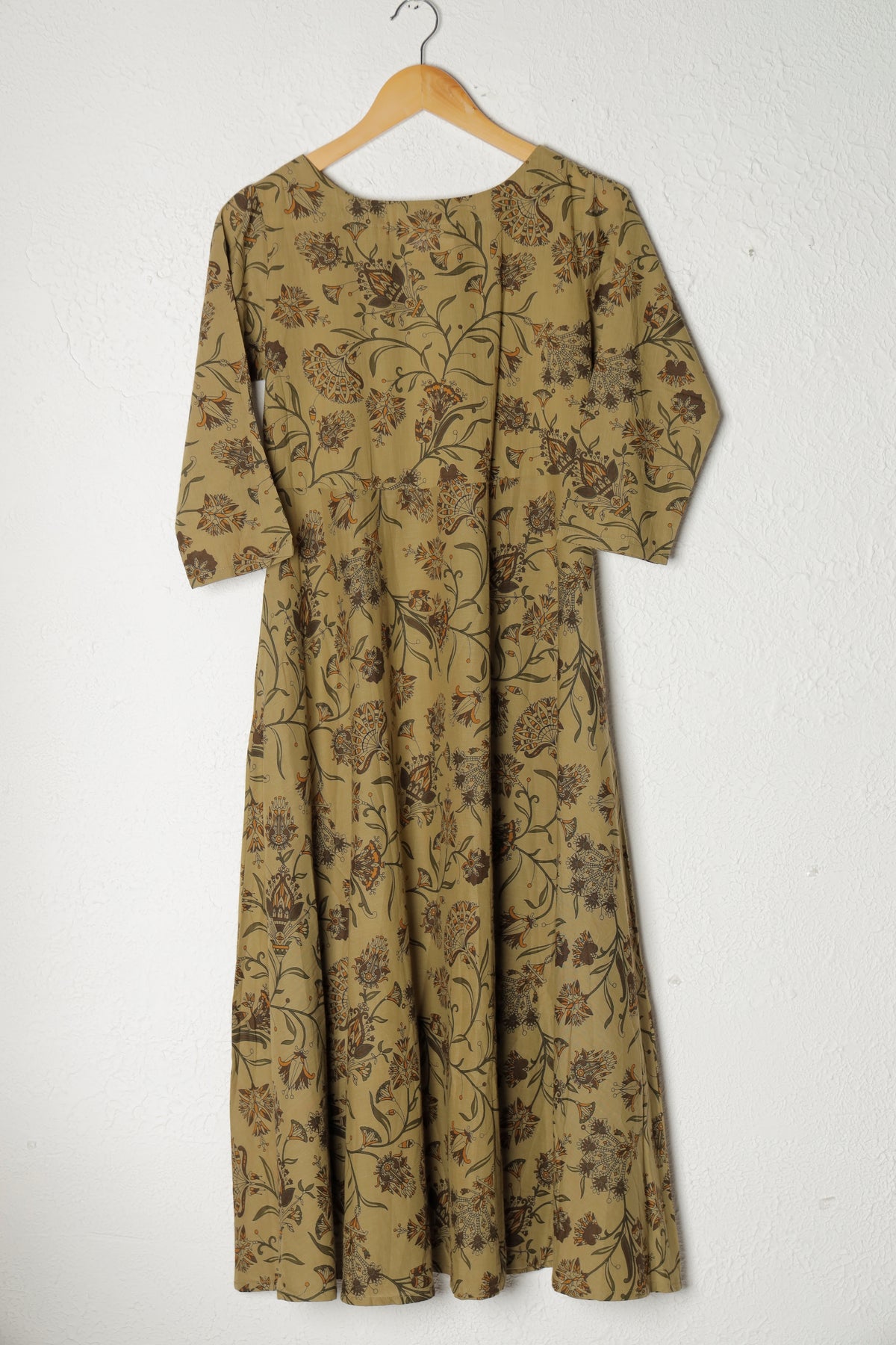 Mehendi Green Printed Cotton Dress