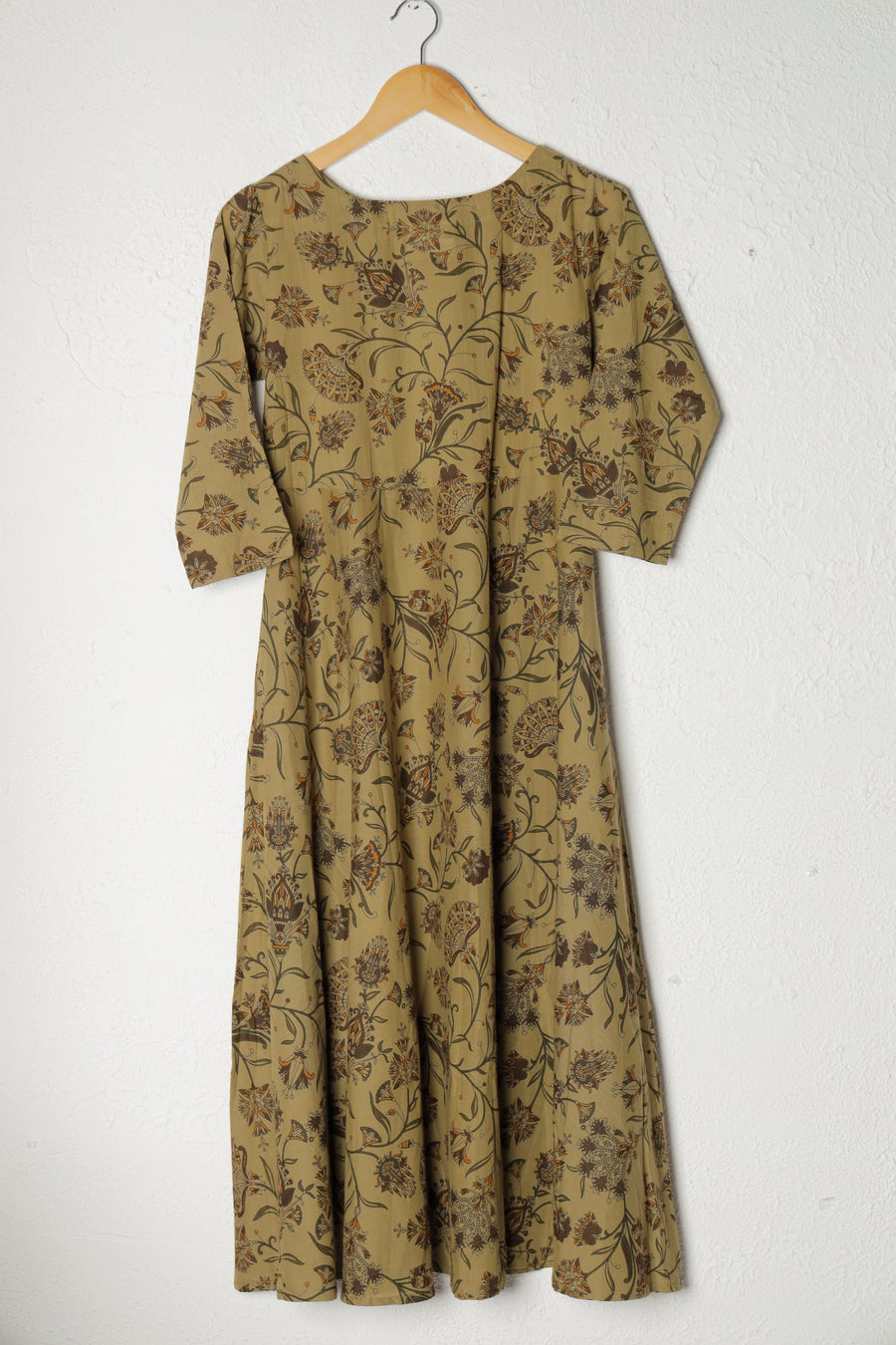 Mehendi Green Printed Cotton Dress