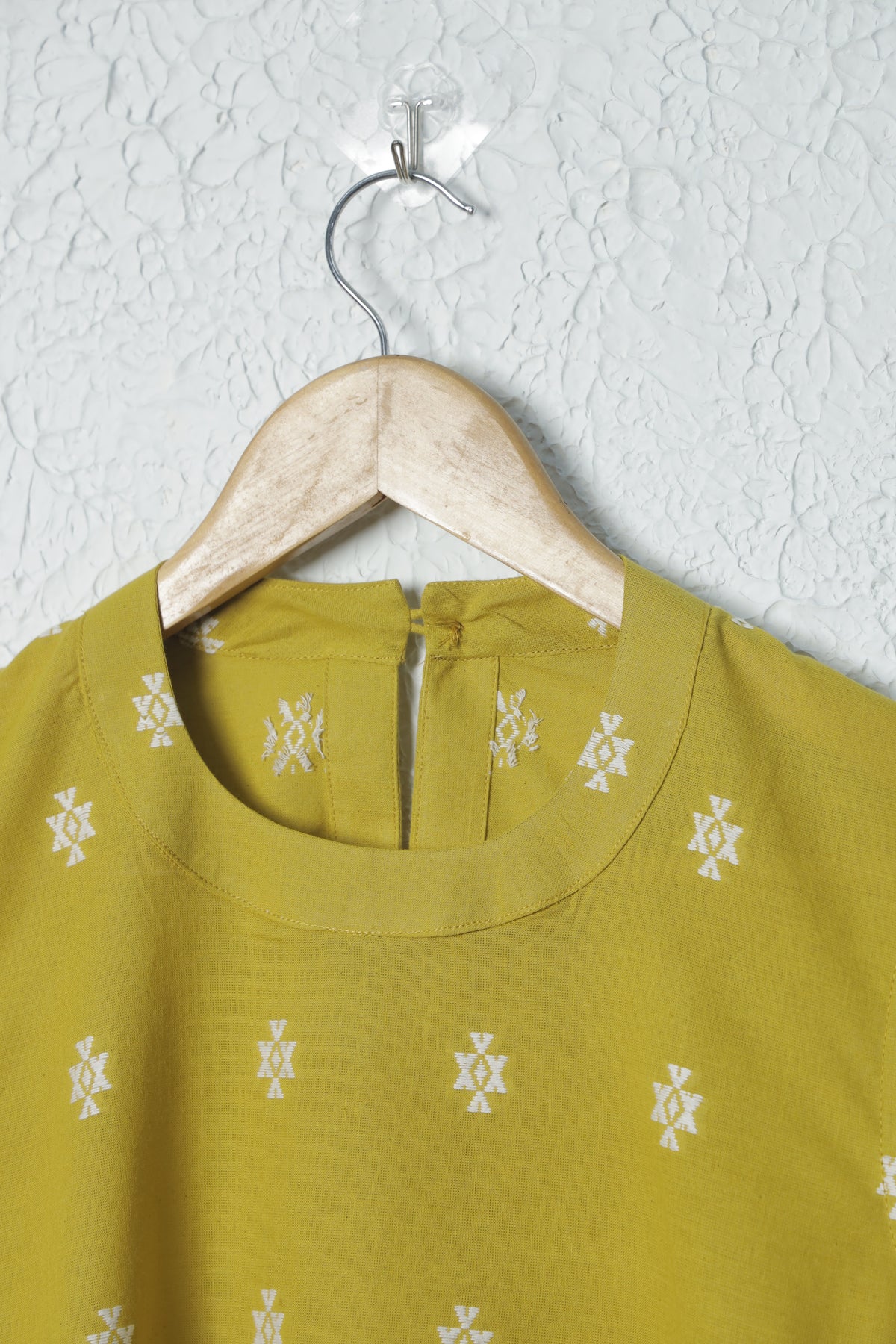 Mustard Yellow Boti Handloom Cotton Kurta Set with Dupatta