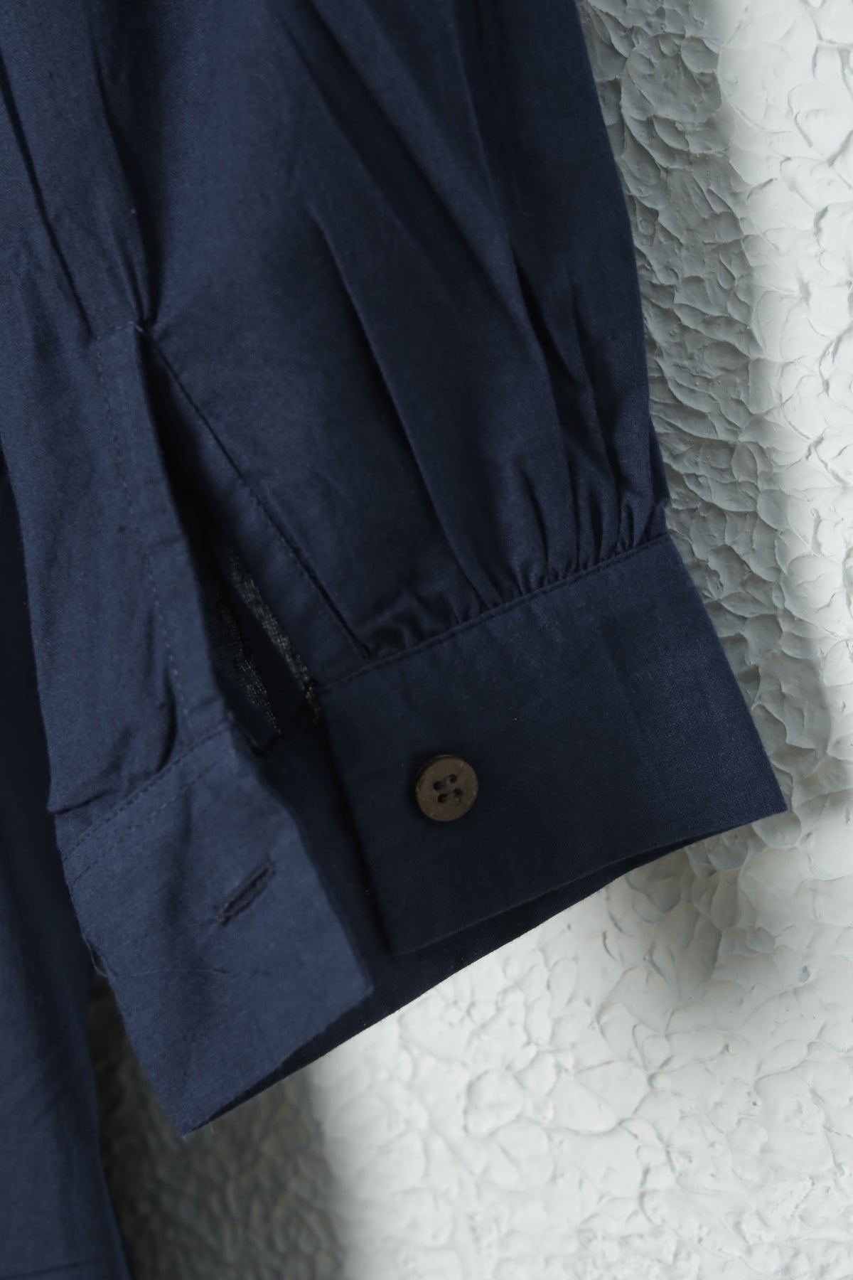 Navy Blue Pintex Cotton Dress