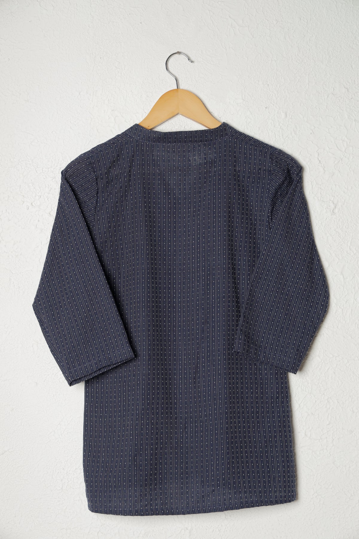 Navy Blue Woven Handloom Cotton Top