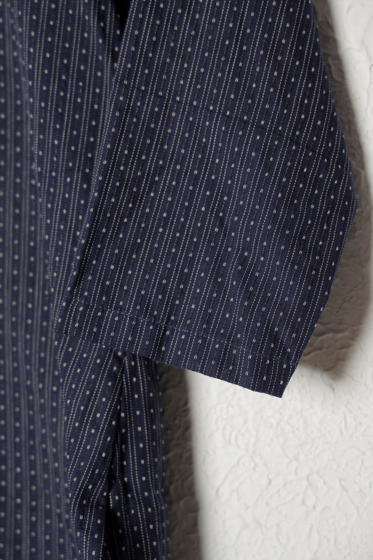 Navy Blue Woven Handloom Cotton Top