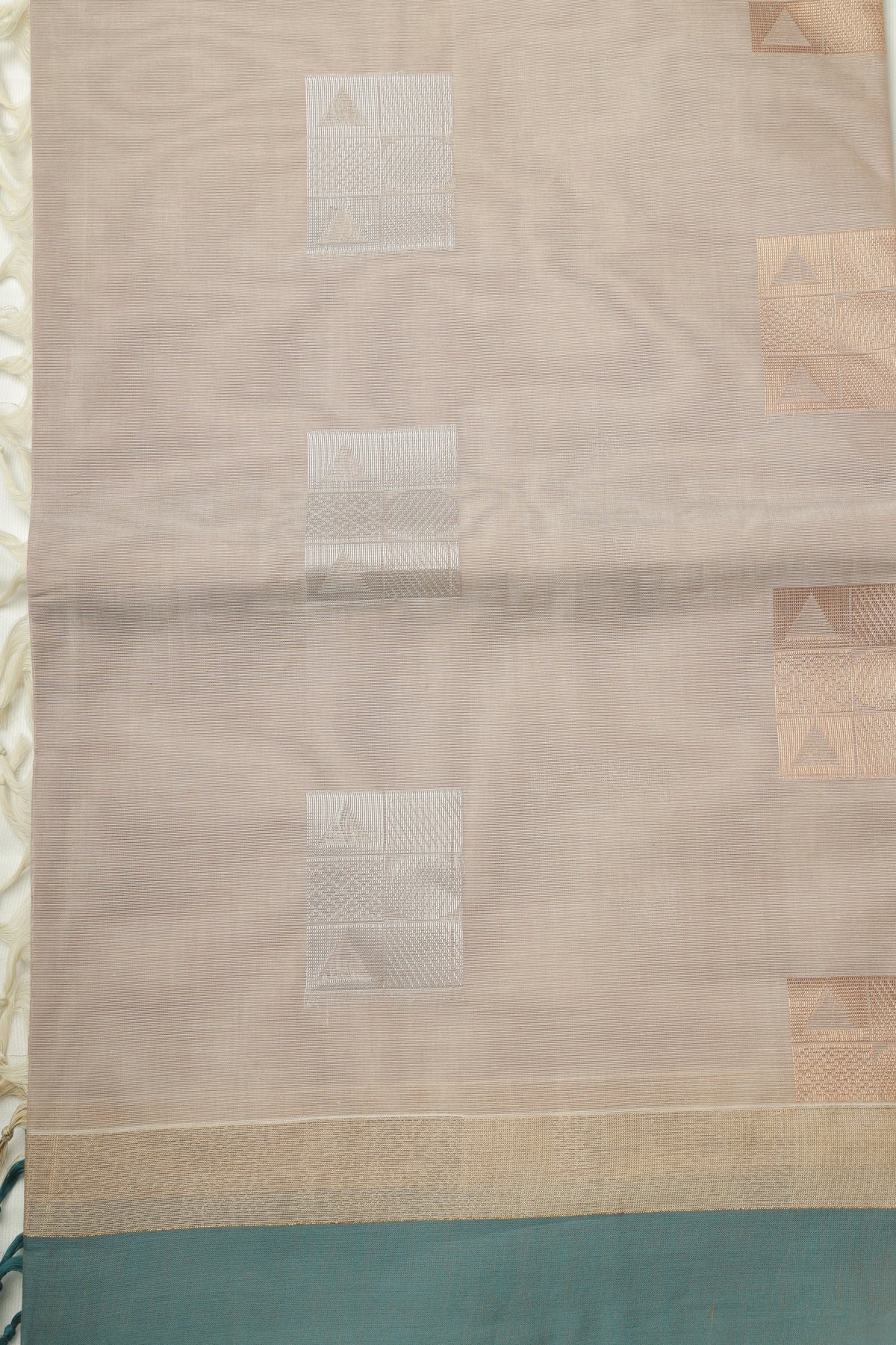 Onion Pink Zari Boti Loom Sari