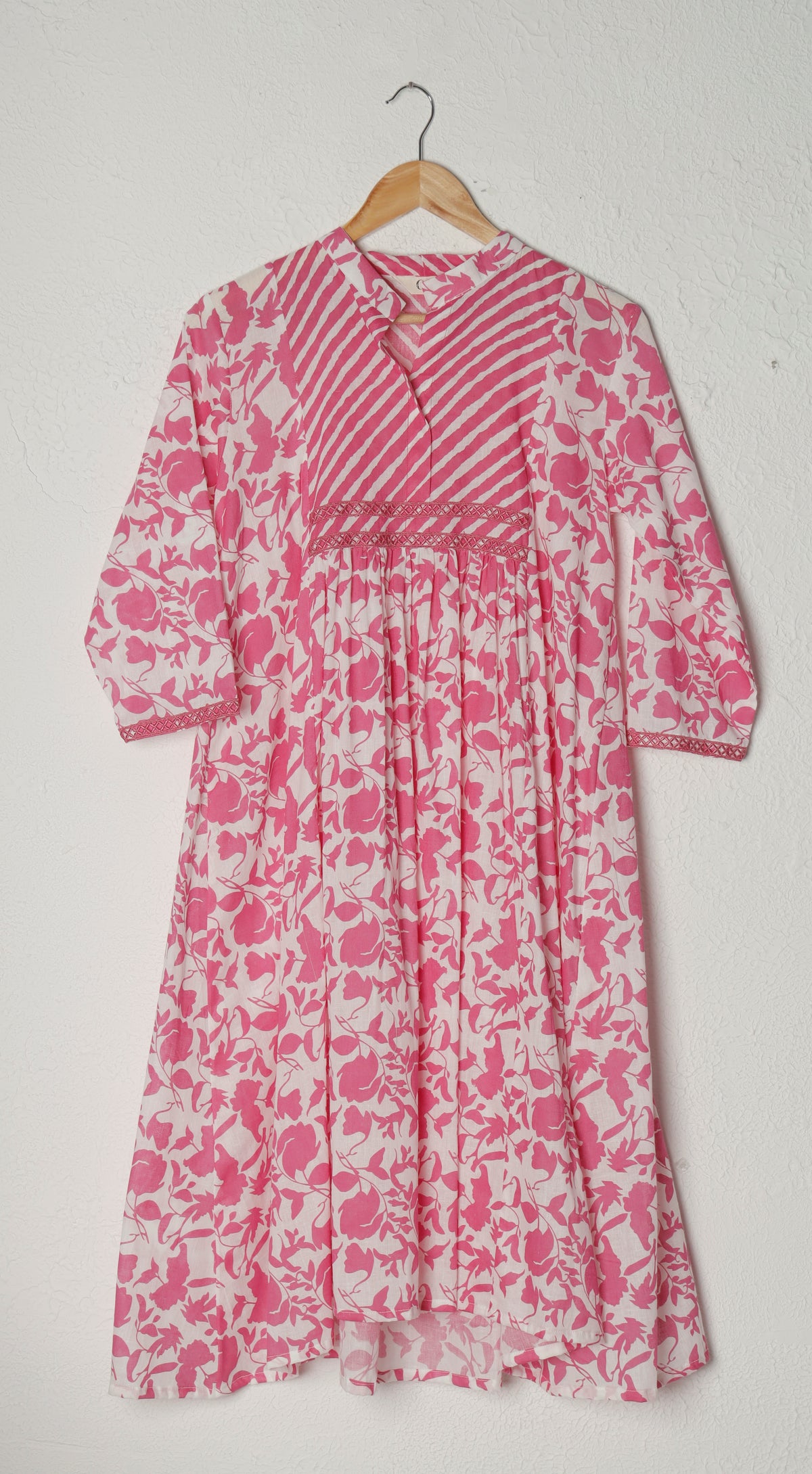 Pink Printed Cotton Dress
