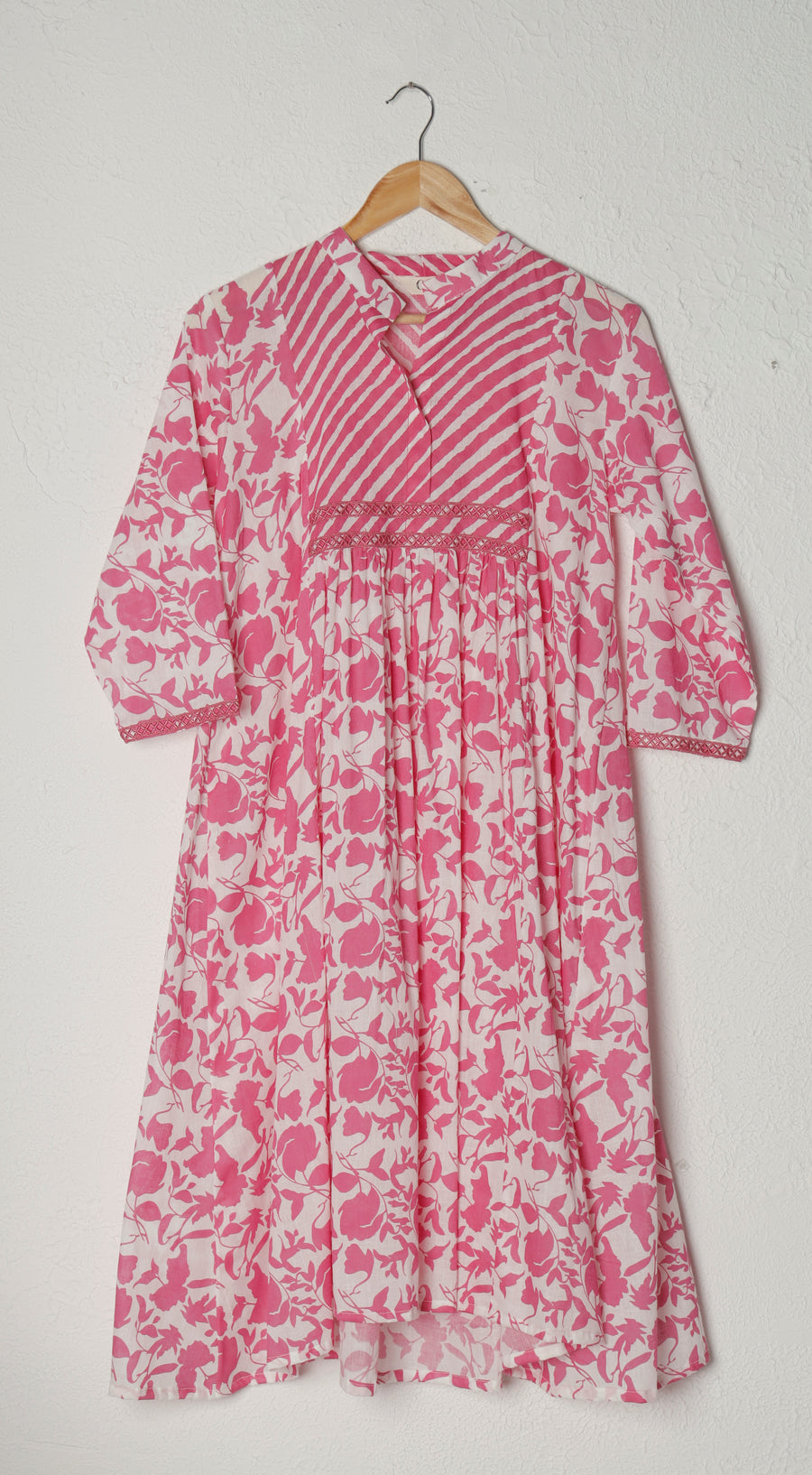 Pink Printed Cotton Dress