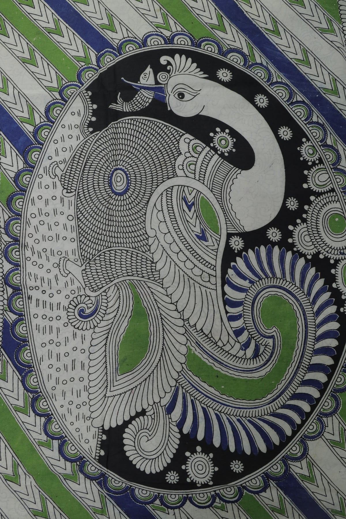 Pink Silk Cotton Kalamkari Sari