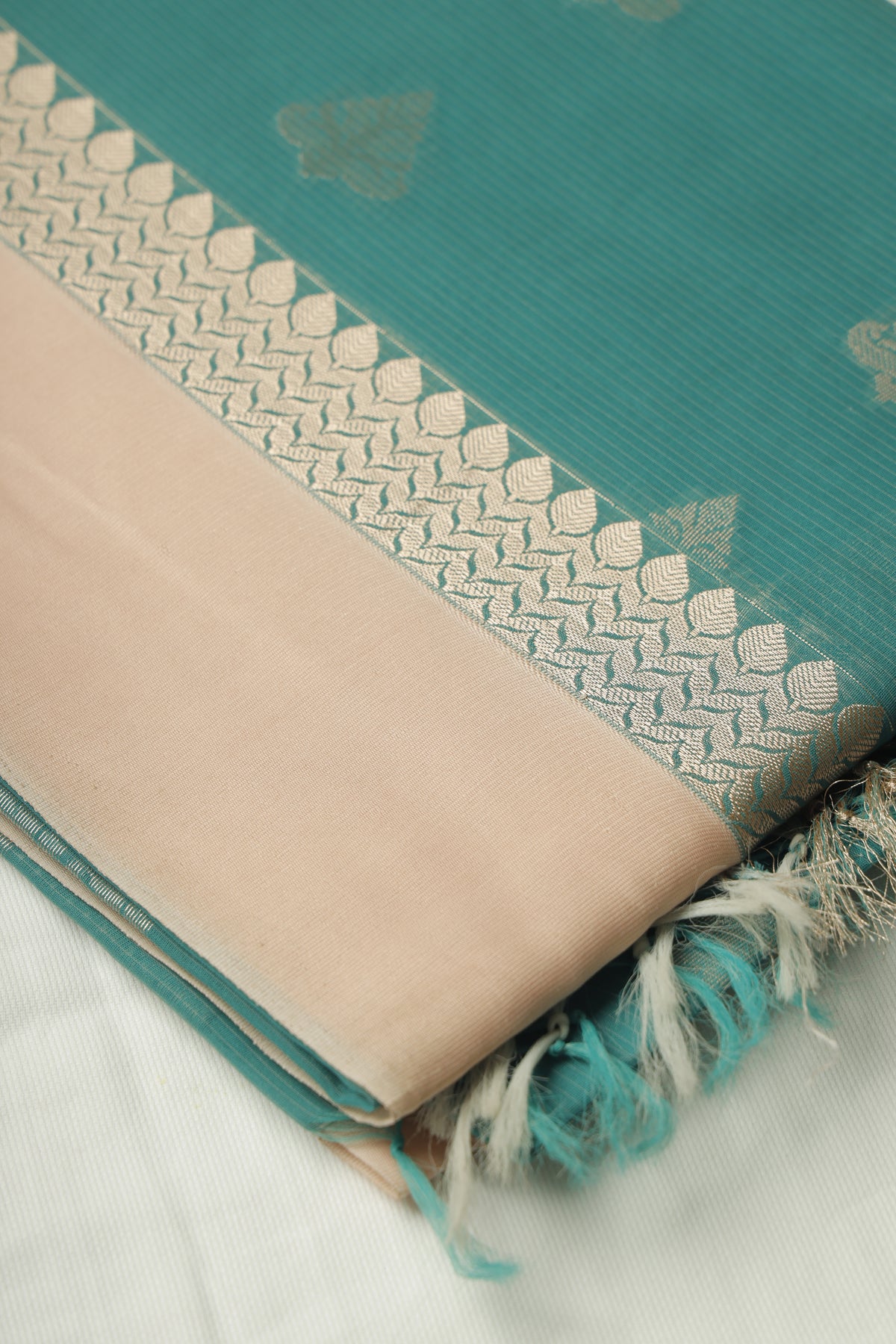 Rama Green Cotton Loom Sari