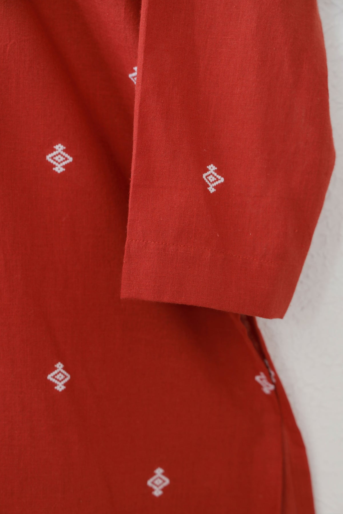 Red Handloom Boti Cotton co-ord set