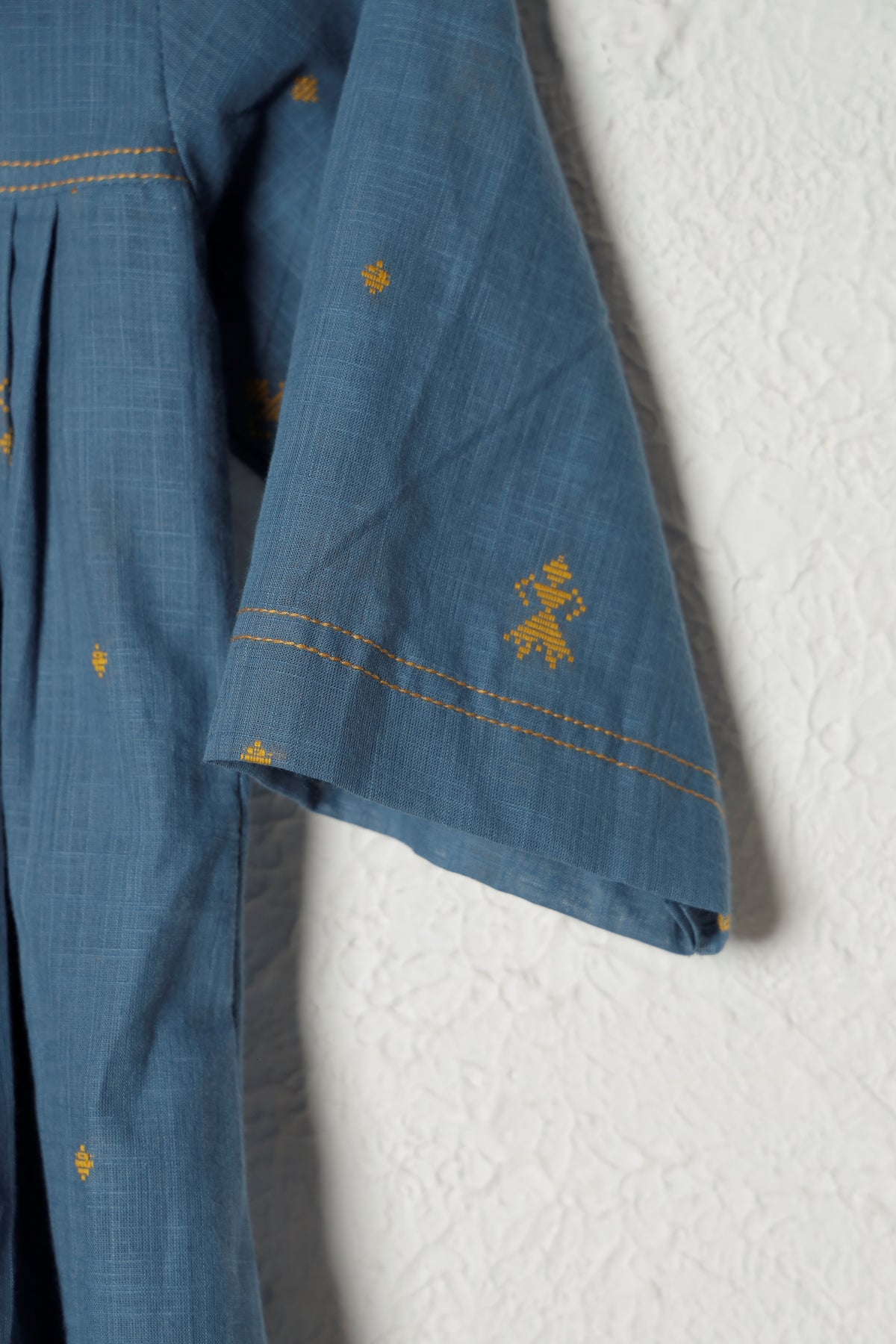 Teal Blue Woven Handloom Top