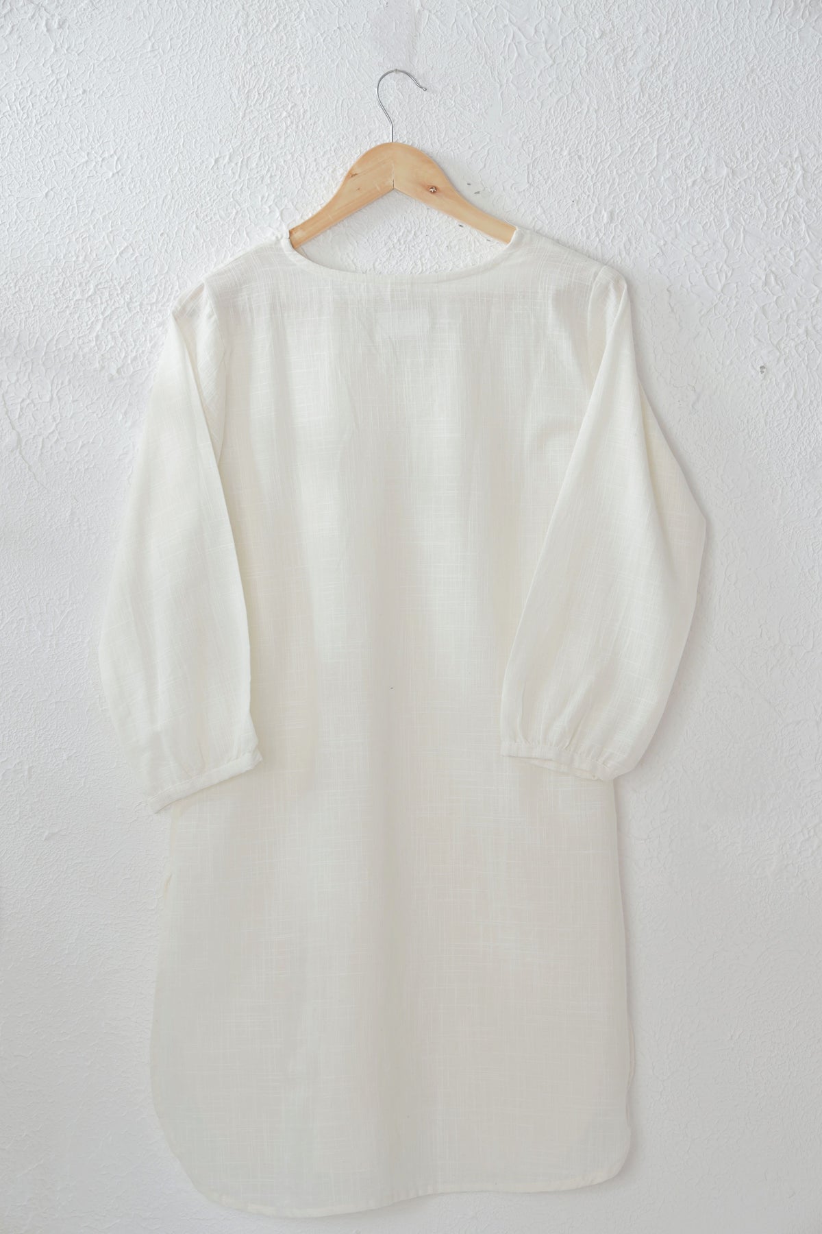 White Solid Cotton co-ord set