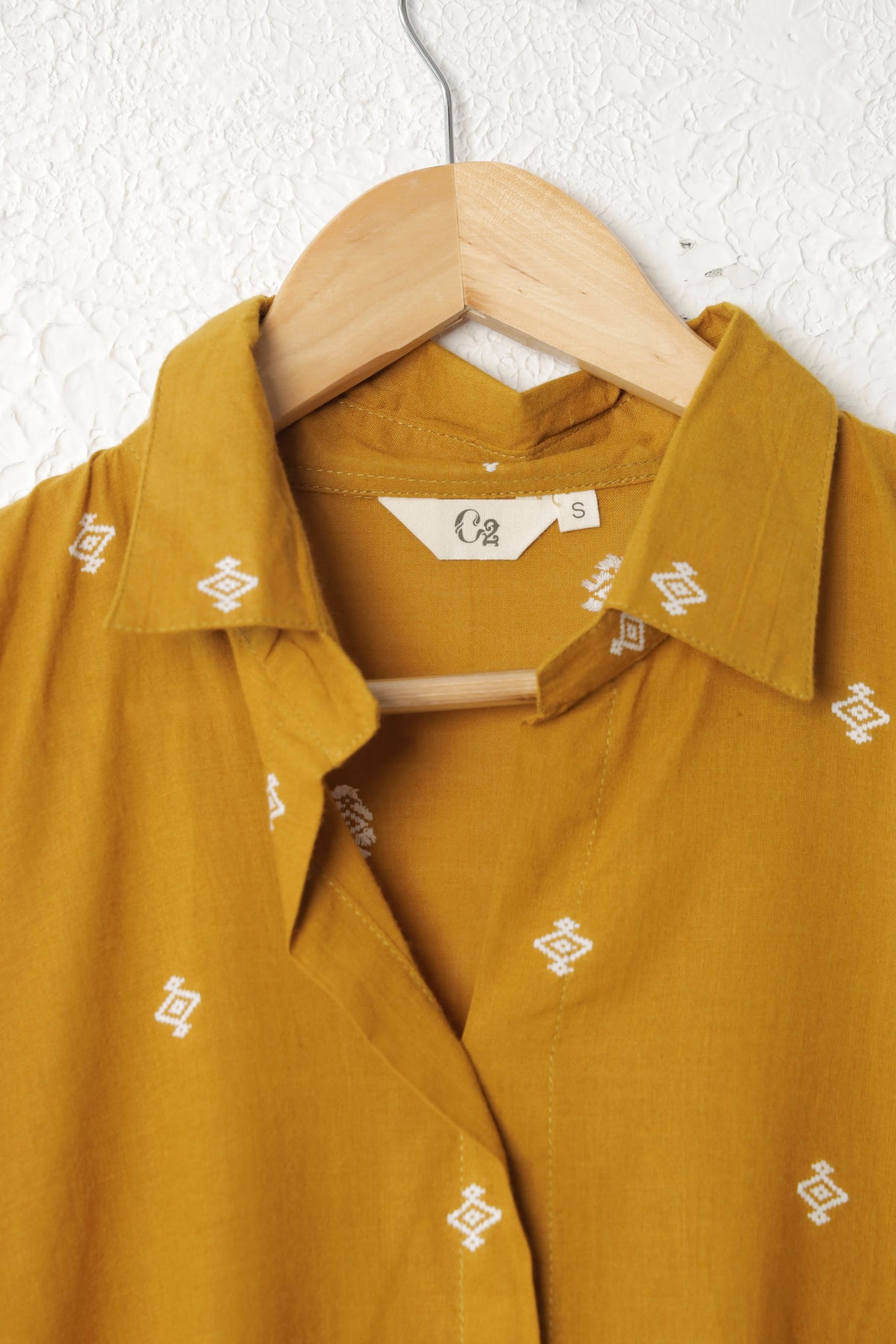 Yellow Handloom Boti Cotton co-ord set