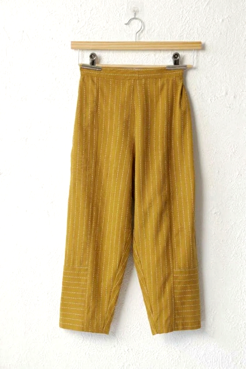 Yellow Handloom Boti Cotton co-ord set