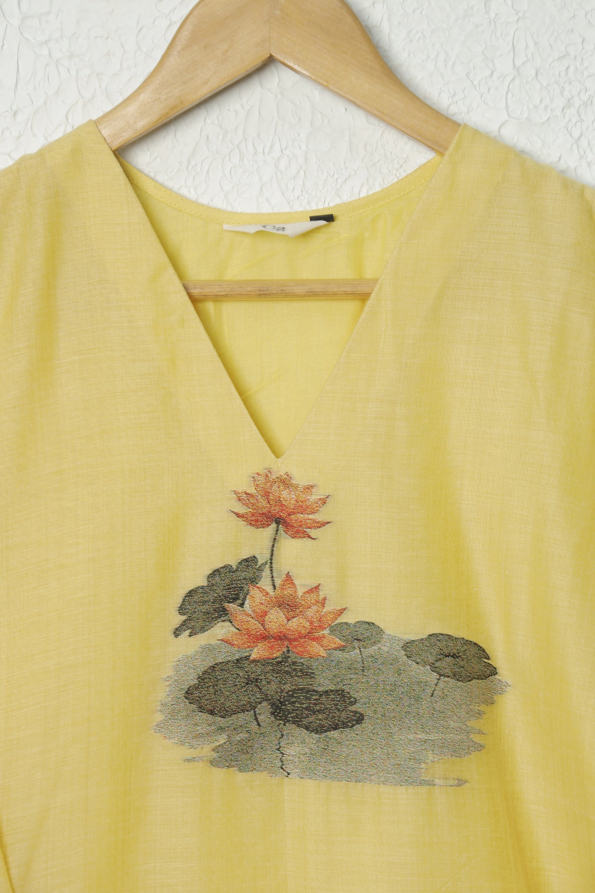 Yellow Jamdani Mul Chanderi Kurta Set