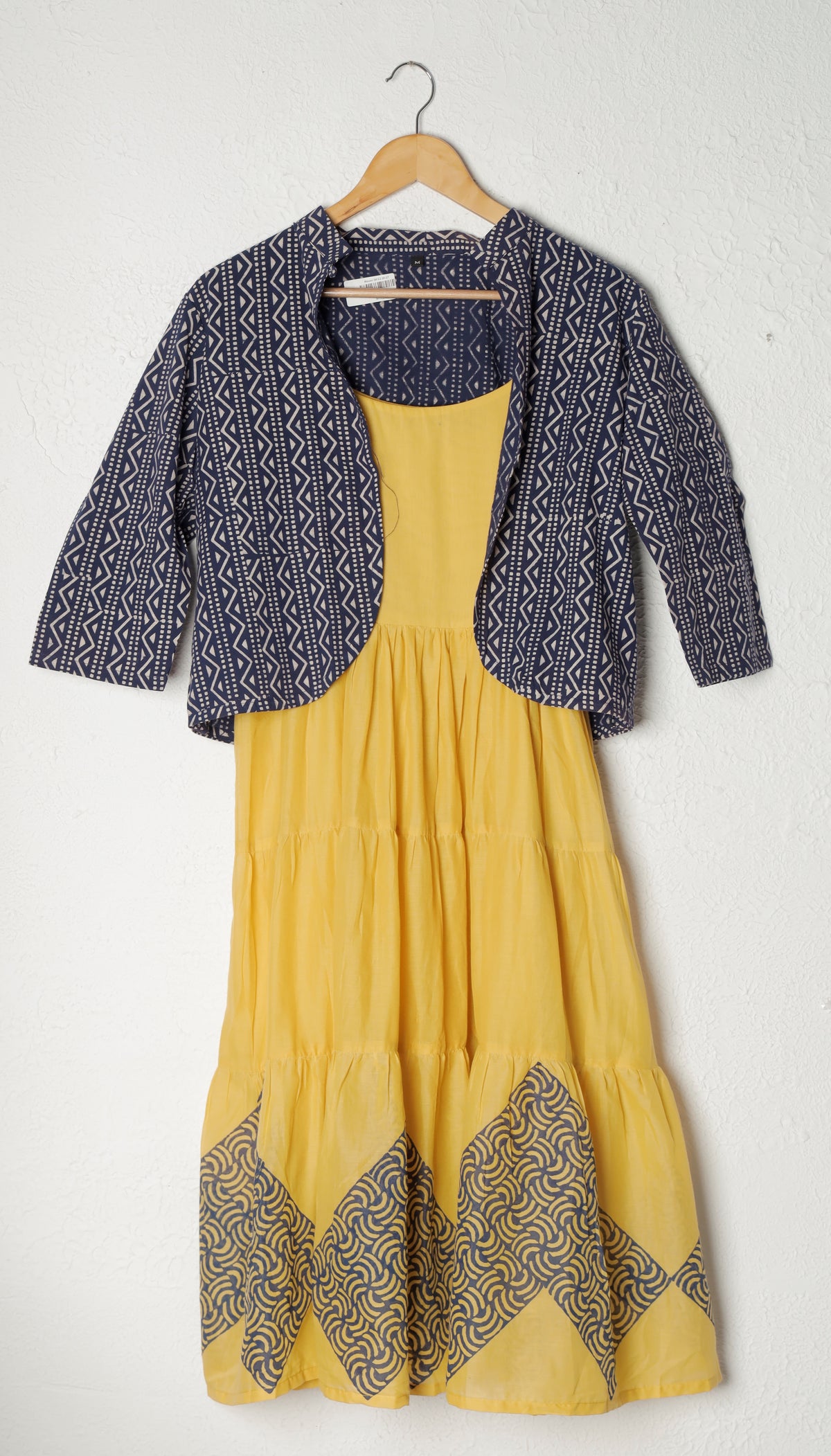 Yellow Layered Mul Cotton Dress