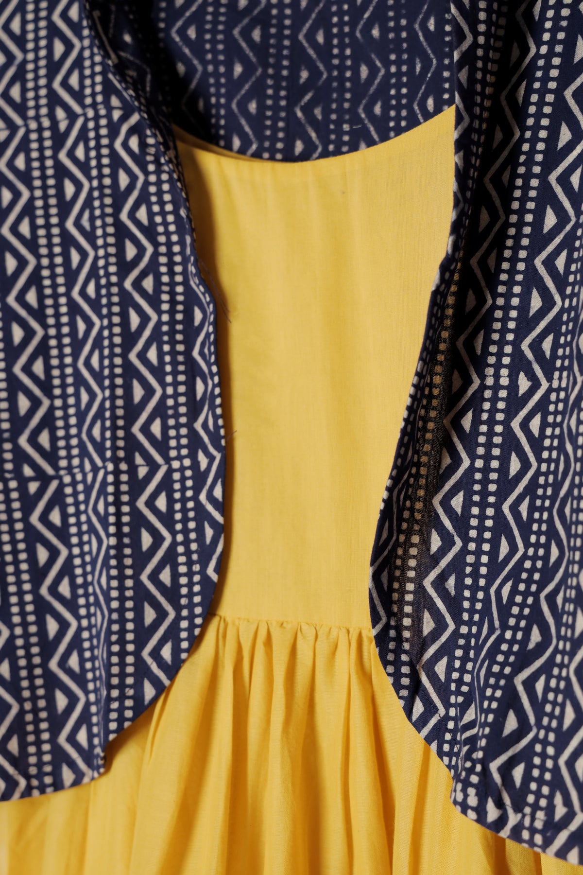 Yellow Layered Mul Cotton Dress
