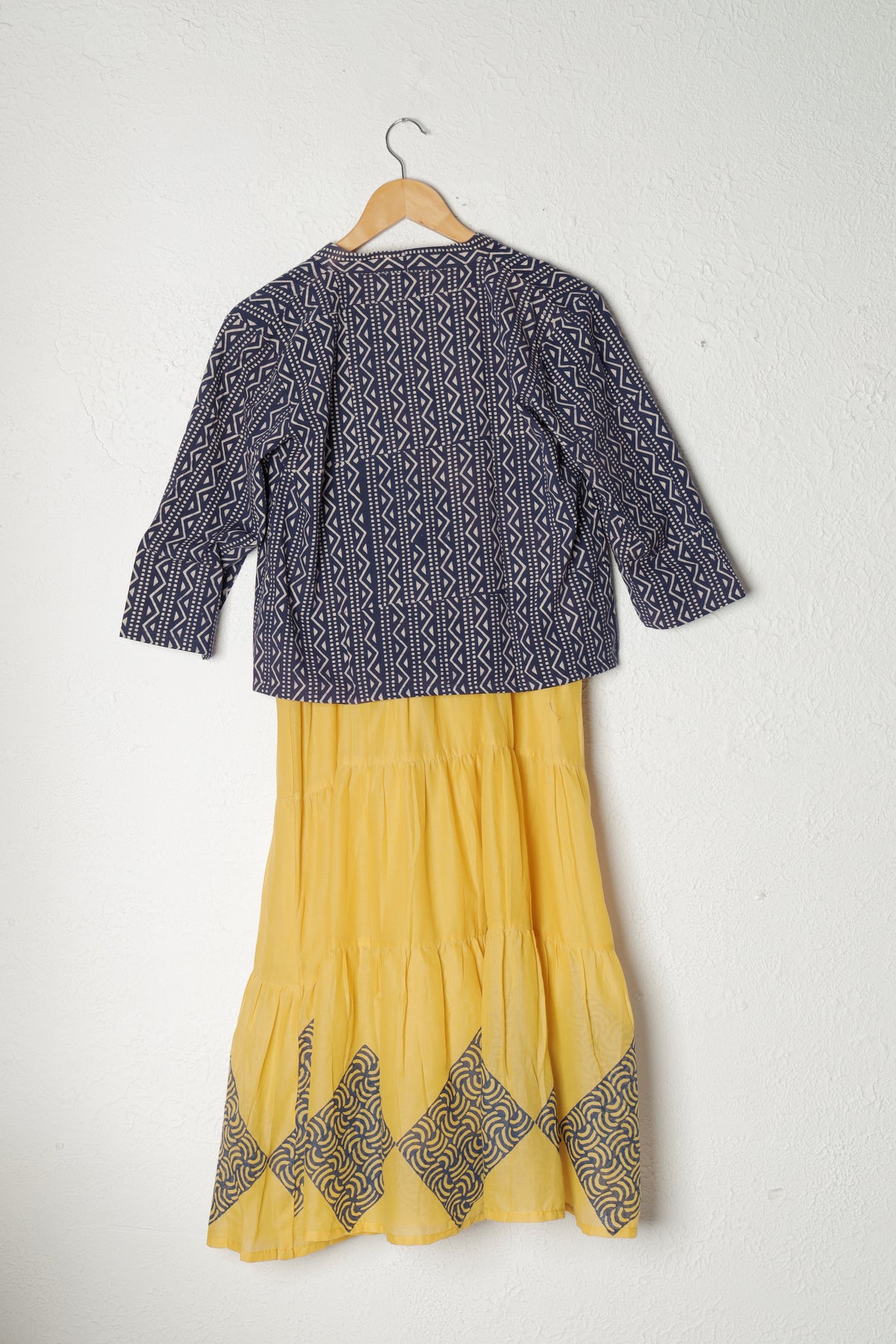 Yellow Layered Mul Cotton Dress