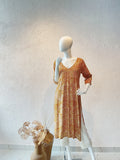 orange kurti with stone work